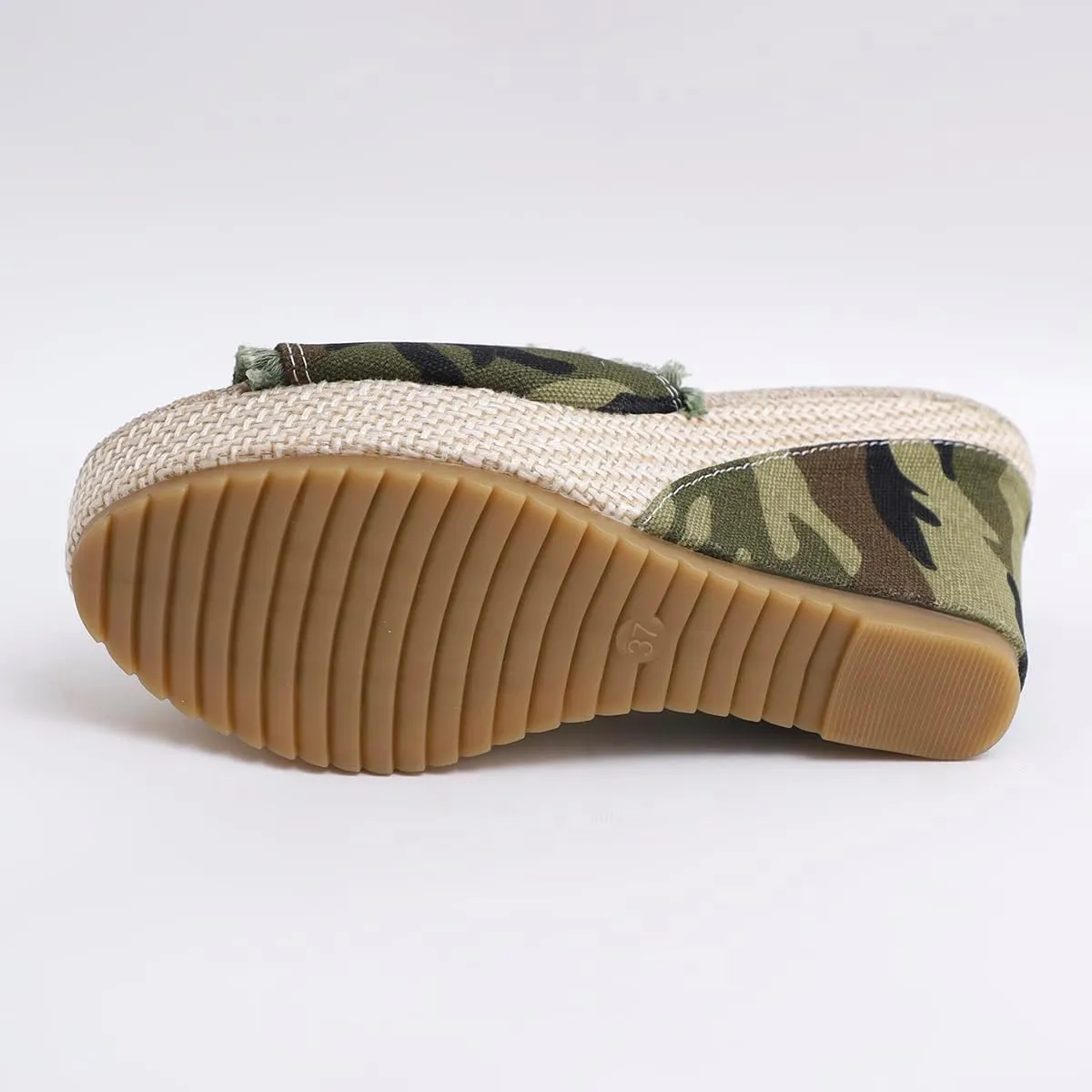 Wedge Shoes for Women - Camouflage Wedges with Platform Heels, Stylish Camouflage Heels for Women