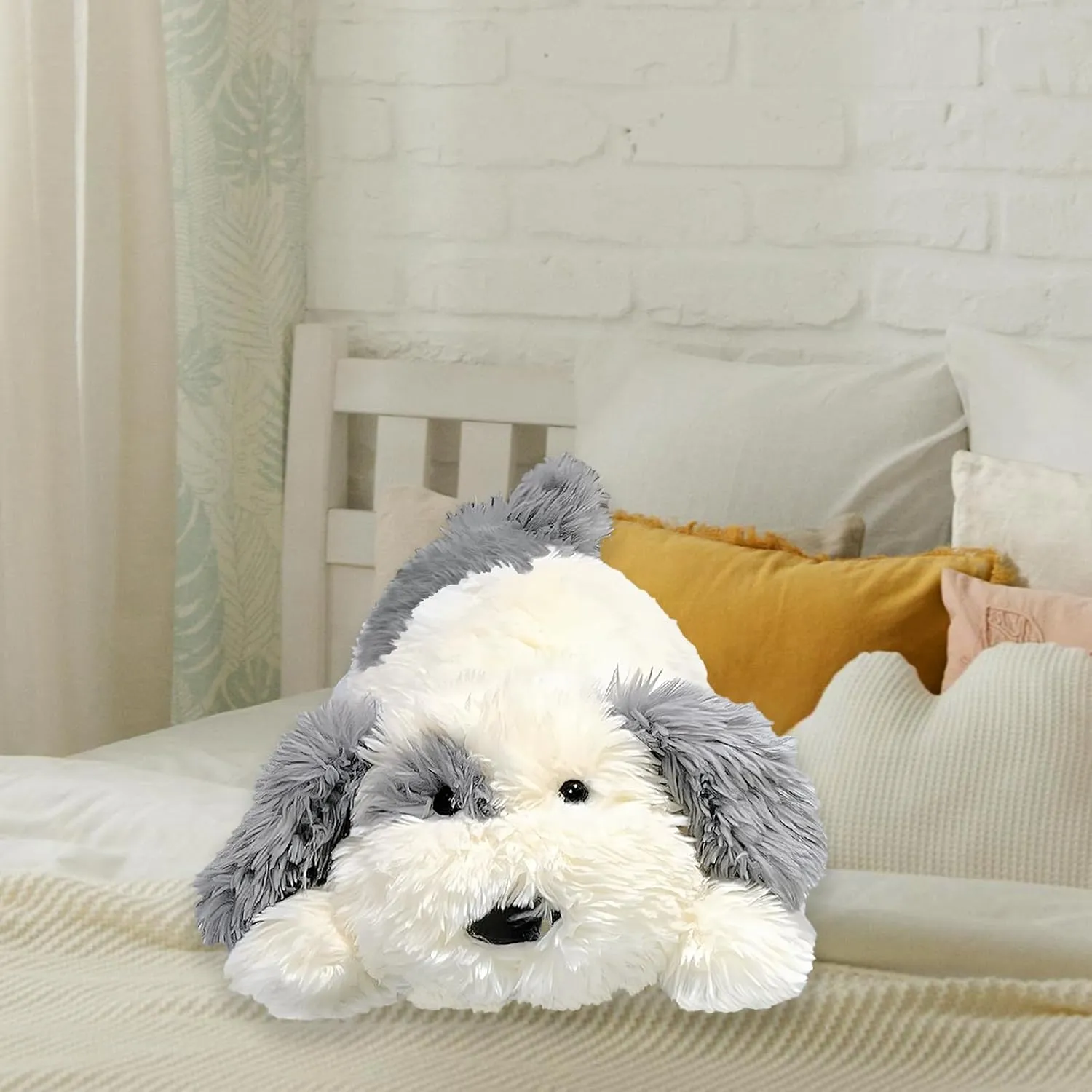 Weighted Plush Cow Stuffed Animal, 24 inches, 4 lbs, Soft Plushie for Kids and Adults (Dog Medium)