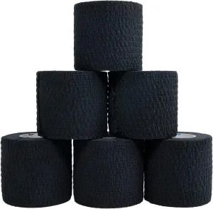 Weightlifting Tape, Stretch Sports Tape for Wrist and Hand Use, 6 Rolls, Black