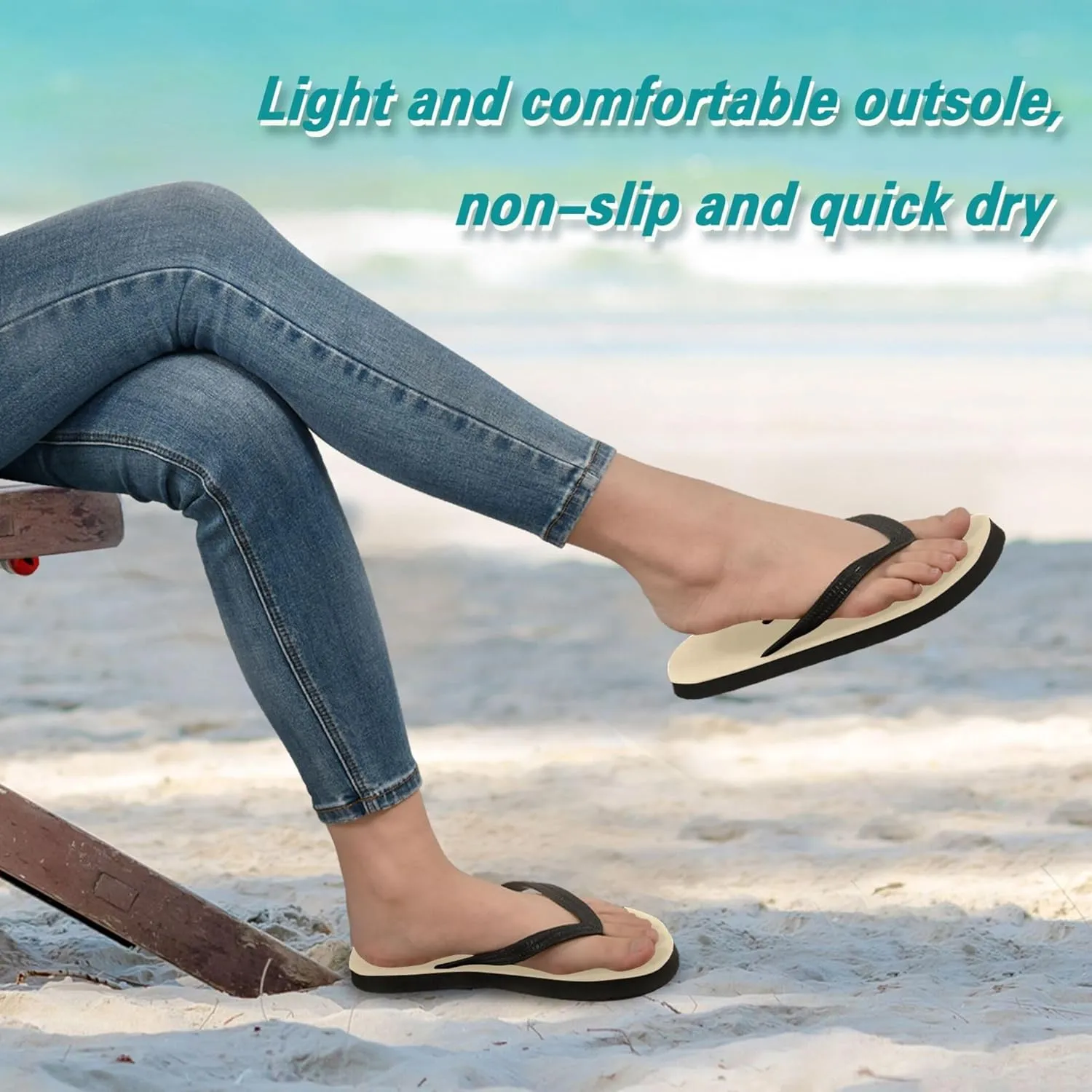Wheat Flip Flops for Women/Men Sandals Home Slippers Hotel Spa Bedroom Travel Beach