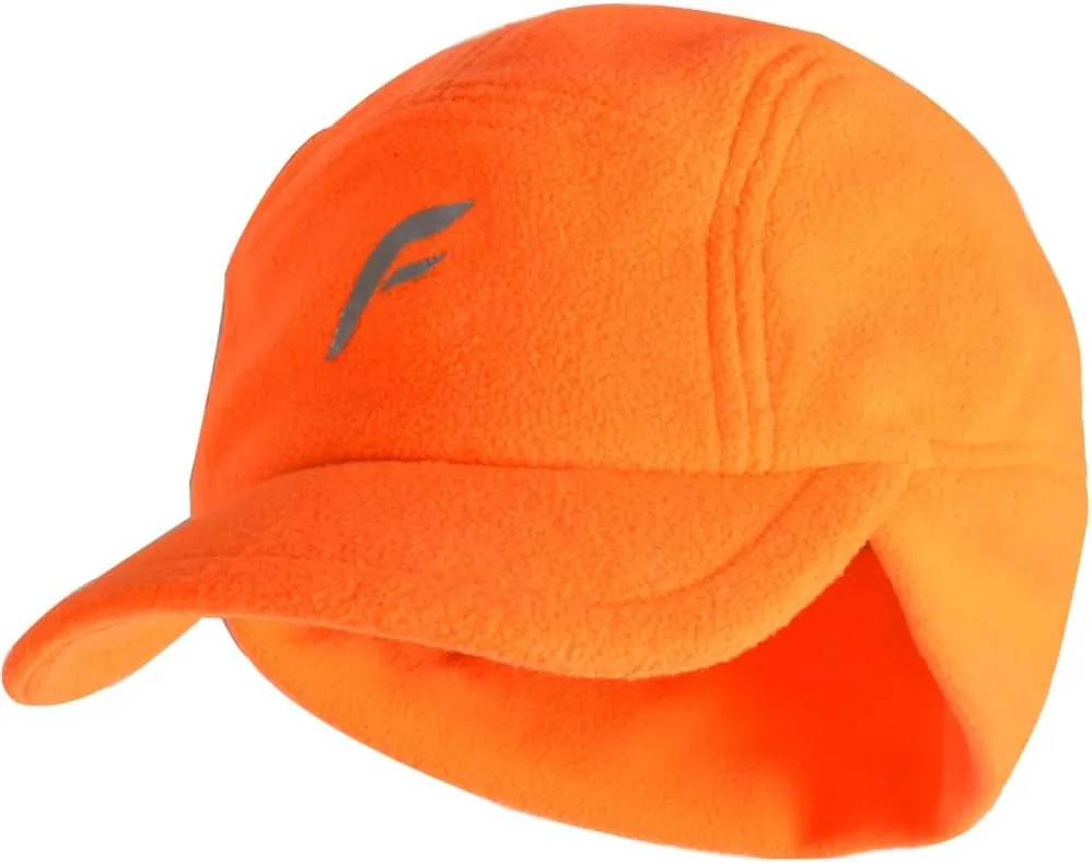 Windproof Fleece Hat with Ear Flaps | Reflective for Safety | Adjustable Elastic Draw String for Comfort