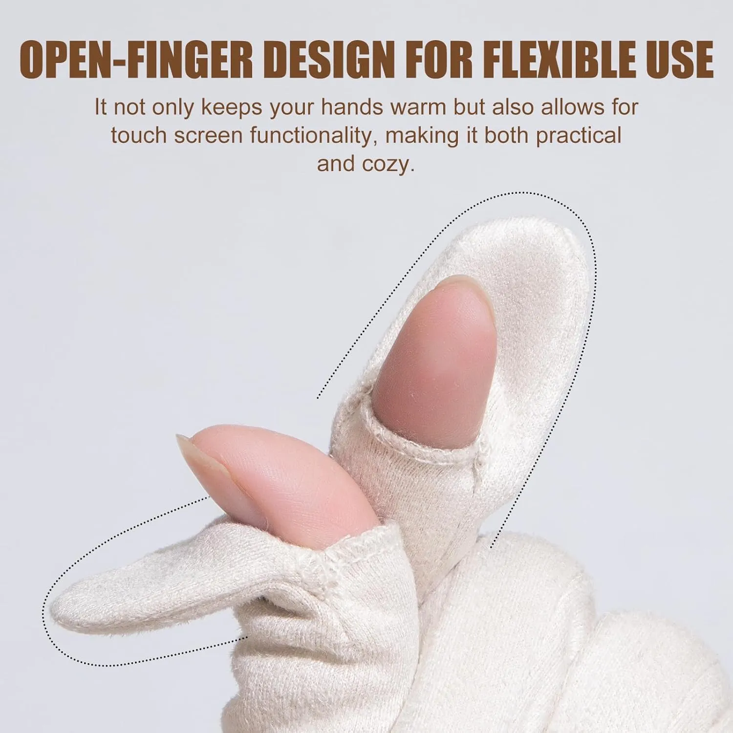 Winter Gloves for Women: Touchscreen Fashion Slim Cut Suede Warm Gloves with Thermal Crystal Velvet Lined for Travel