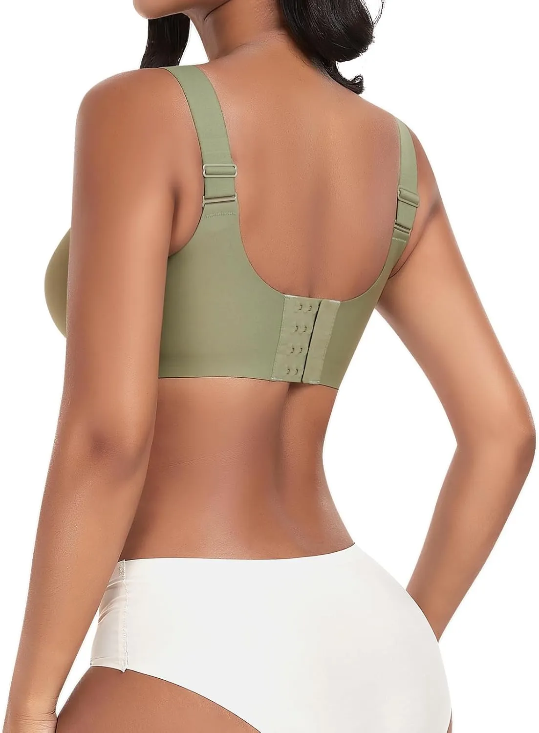 Wireless Bras for Women No Underwire Seamless Full Coverage Comfortable Everyday Bra with Medium Support