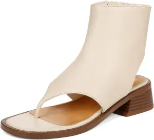 Women Ankle Sandals Boots Chunky Low Heels Flip Flop Open Toe Side Zippers Shoe Shopping Party Prom Size 4-16 US