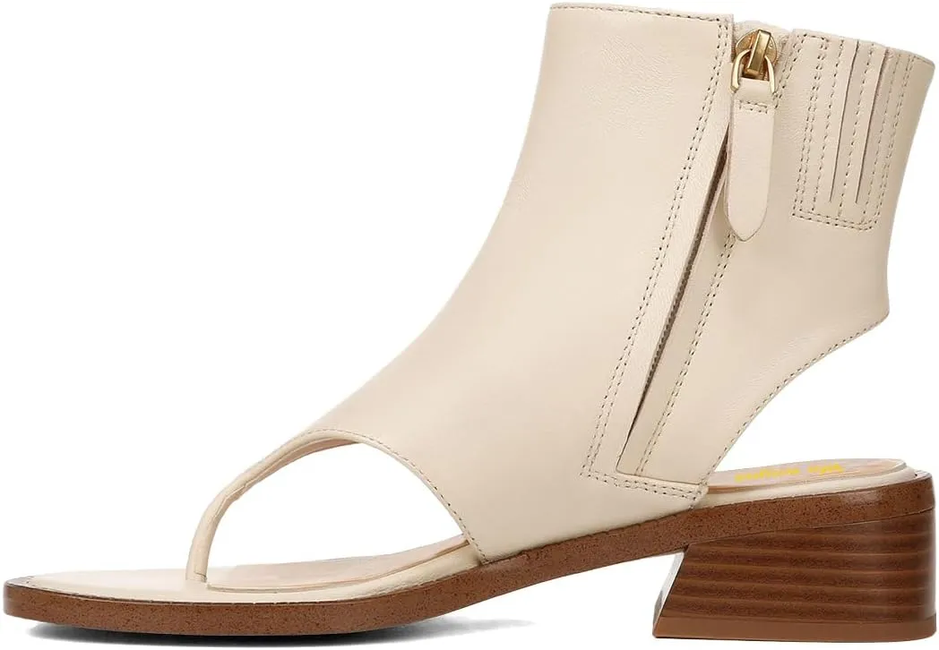 Women Ankle Sandals Boots Chunky Low Heels Flip Flop Open Toe Side Zippers Shoe Shopping Party Prom Size 4-16 US