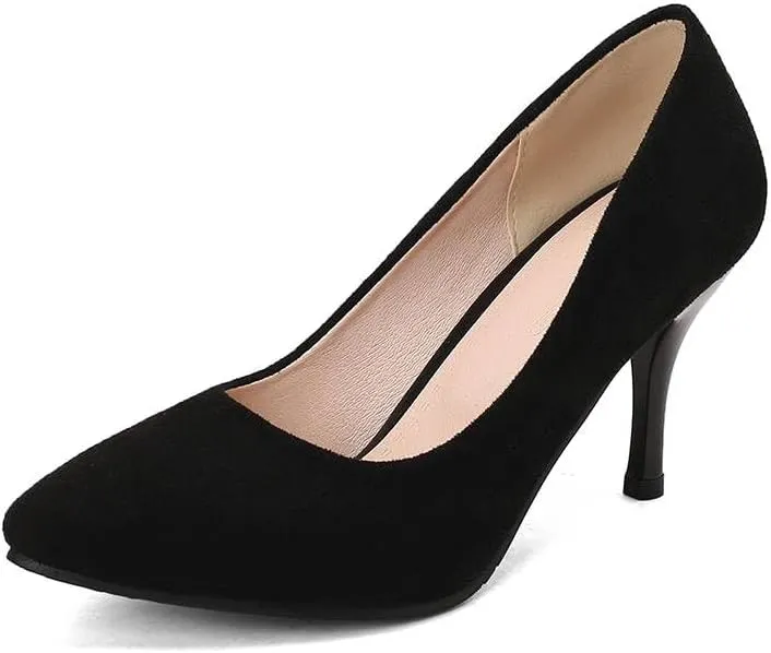 Women Chic Pumps Pointed Toe Stiletto High Heels with Leopard Pattern
