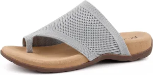 Women Comfort Orthopedic Knit Flip Flop Sandals with Arch Support