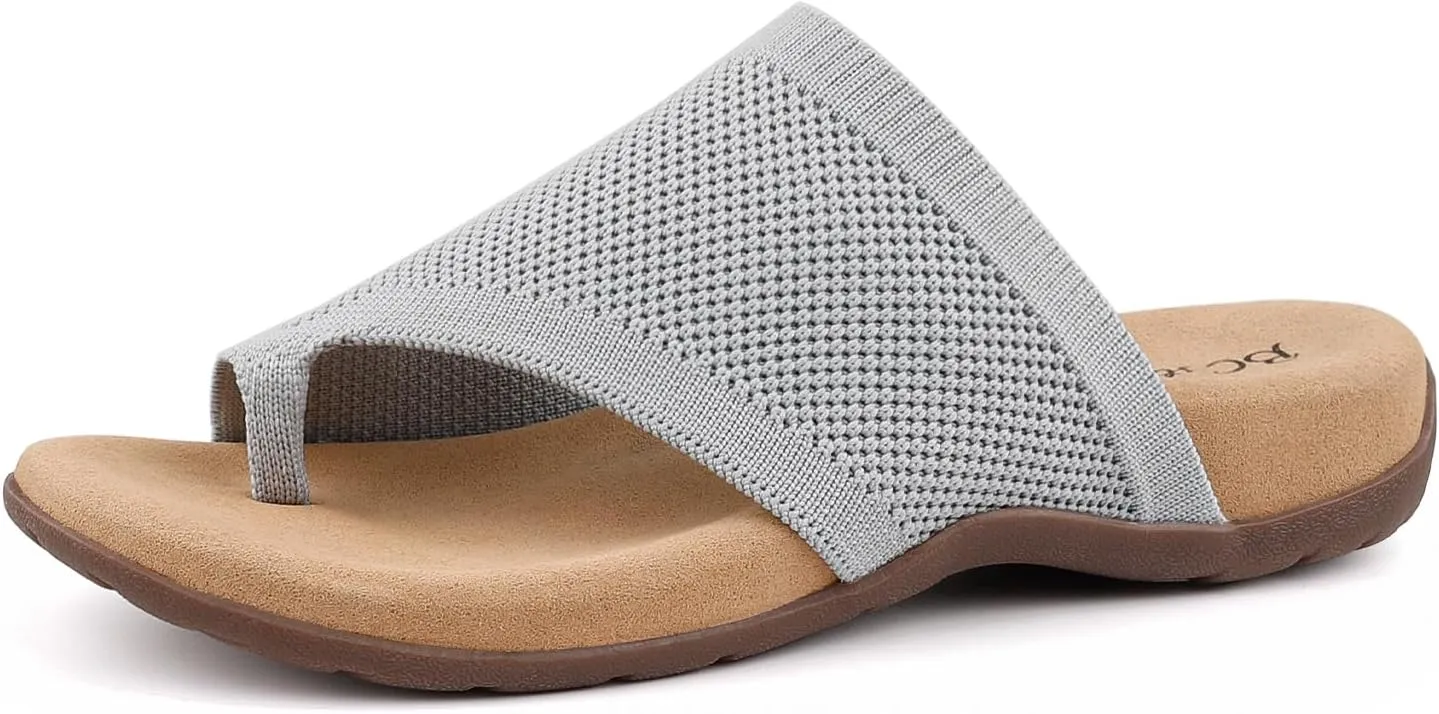 Women Comfort Orthopedic Knit Flip Flop Sandals with Arch Support