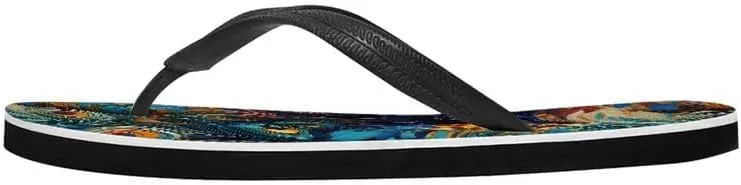 Women Geometry Flip Flop Sandal, Butterfly Sunflower Lightweight Thong Sandals Comfort Summer Beach Slippers