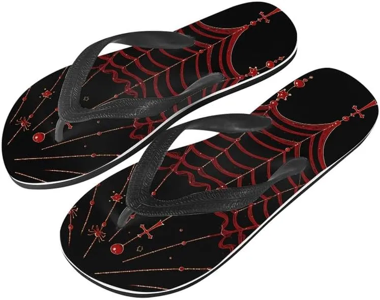 Women Geometry Flip Flop Sandal, Sunset Butterfly Hotel Travel Footwear Lotus Comfort Slippers Flip Flop Sandals