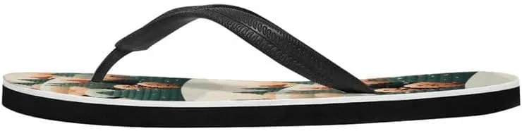Women Geometry Flip Flop Sandal, Sunset Butterfly Hotel Travel Footwear Lotus Comfort Slippers Flip Flop Sandals