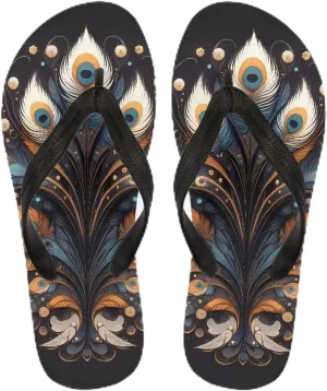 Women Pig Cat Bunny Print Flip Flop Sandal, American Flag Lightweight Thong Sandals Comfort Summer Beach Slippers
