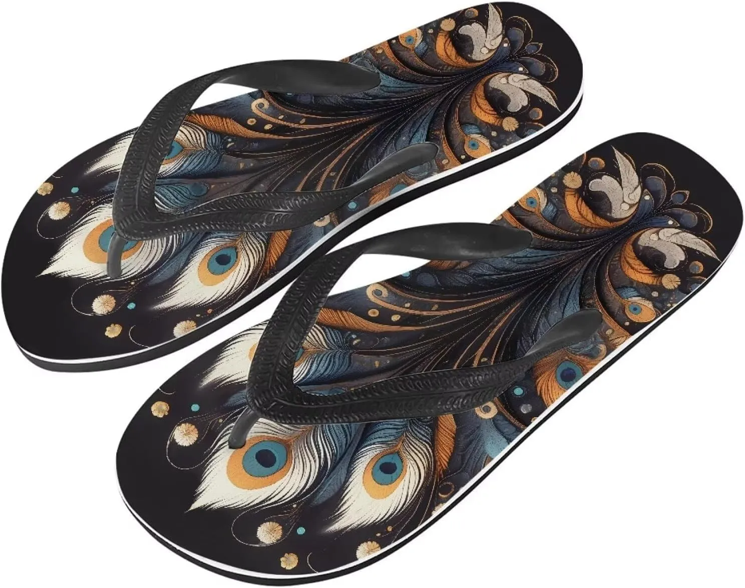 Women Pig Cat Bunny Print Flip Flop Sandal, American Flag Lightweight Thong Sandals Comfort Summer Beach Slippers