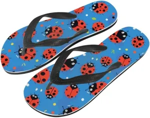 Women Retro Flip Flop Sandal Ginkgo Leaves Casual Thong Sandals Rose Feather Couple Beach Sandals Indoor or Outdoor