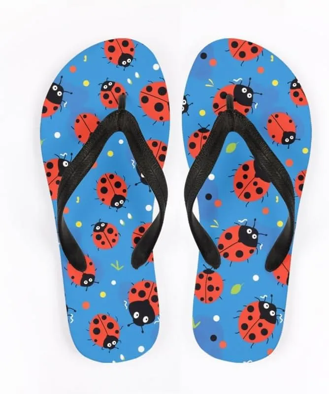 Women Retro Flip Flop Sandal Ginkgo Leaves Casual Thong Sandals Rose Feather Couple Beach Sandals Indoor or Outdoor
