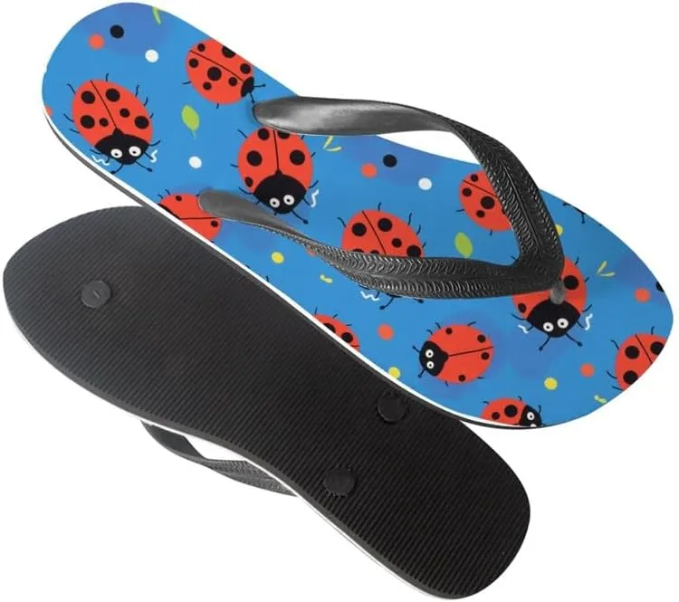 Women Retro Flip Flop Sandal Ginkgo Leaves Casual Thong Sandals Rose Feather Couple Beach Sandals Indoor or Outdoor