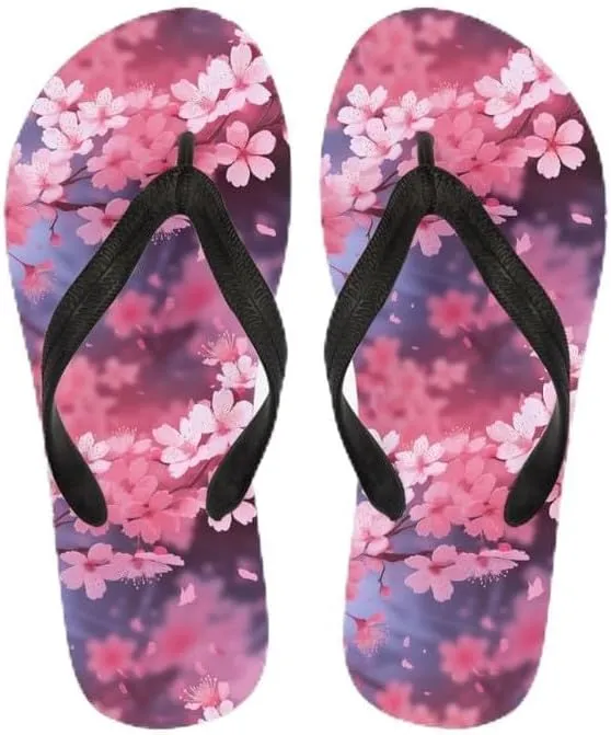 Women Tie-Dye Flip Flop Sandal, Hawaii Graffiti Soft Comfort Fit Slippers for Summer Unisex Outdoor Shower Slippers