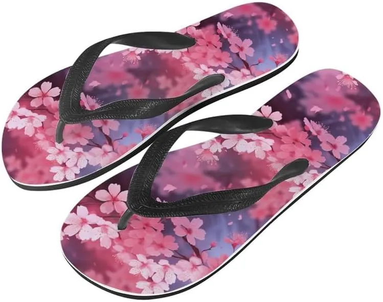 Women Tie-Dye Flip Flop Sandal, Hawaii Graffiti Soft Comfort Fit Slippers for Summer Unisex Outdoor Shower Slippers