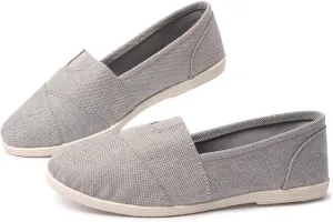 Womens Alpargata Slip On Loafer Flat Shoes Soft Daily Slip-On Casual Arch Support Sneaker Classic Flats Breathable Women's Loafer Canvas Walking Shoes
