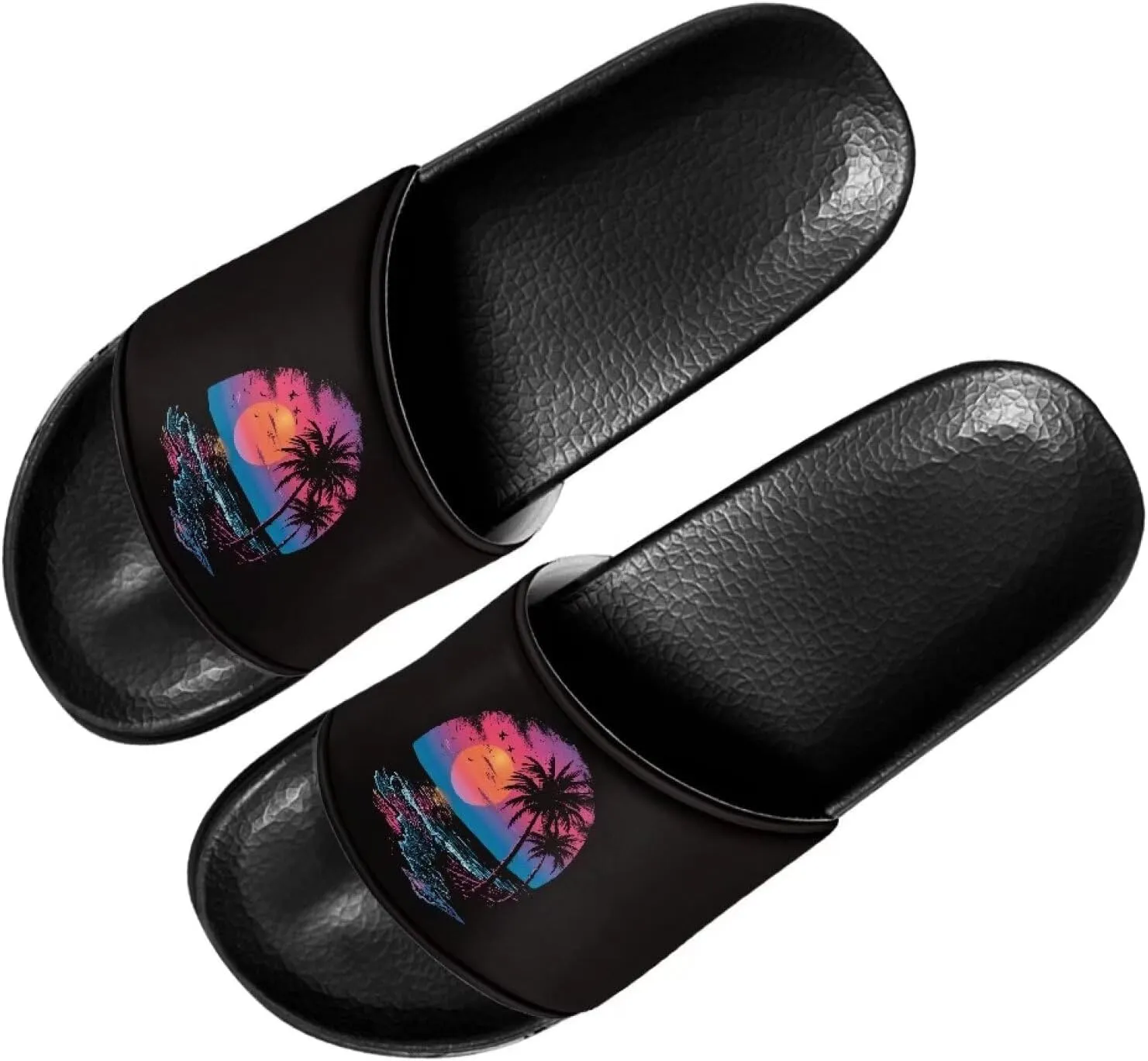 Women's Casual Slide Sandals, Soft Sole Non-Slip Open Toe EVA Flat Sandals Bathroom Shower Sandal