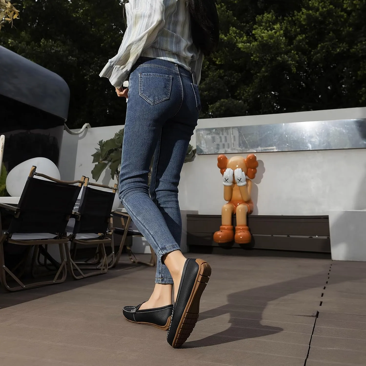 Women's Comfortable & Lightweight Leather Penny Loafers Slip-Ons Cute Business Casual Dress Shoes Work Office Flats Everyday Walking Shoes Driving Mocs for Women