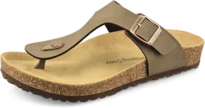 Women's Cork Footbed Flip Flops, Thong Sandals with Adjustable Straps and Arch Support, Open Toe Beach Sandals All-Day Comfort Summer Shoes