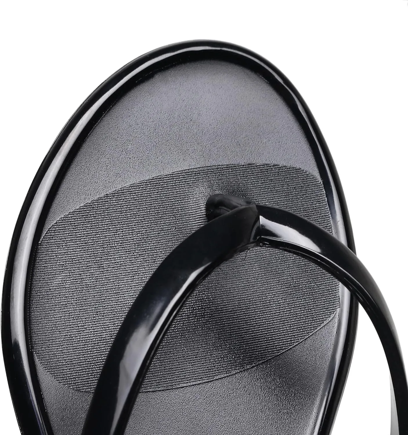 Womens Flip Flops Thong Sandals Jelly Shoes Flat for Ladies Slides Black Slippers Size 9 Slip On Summer Beach Dressy