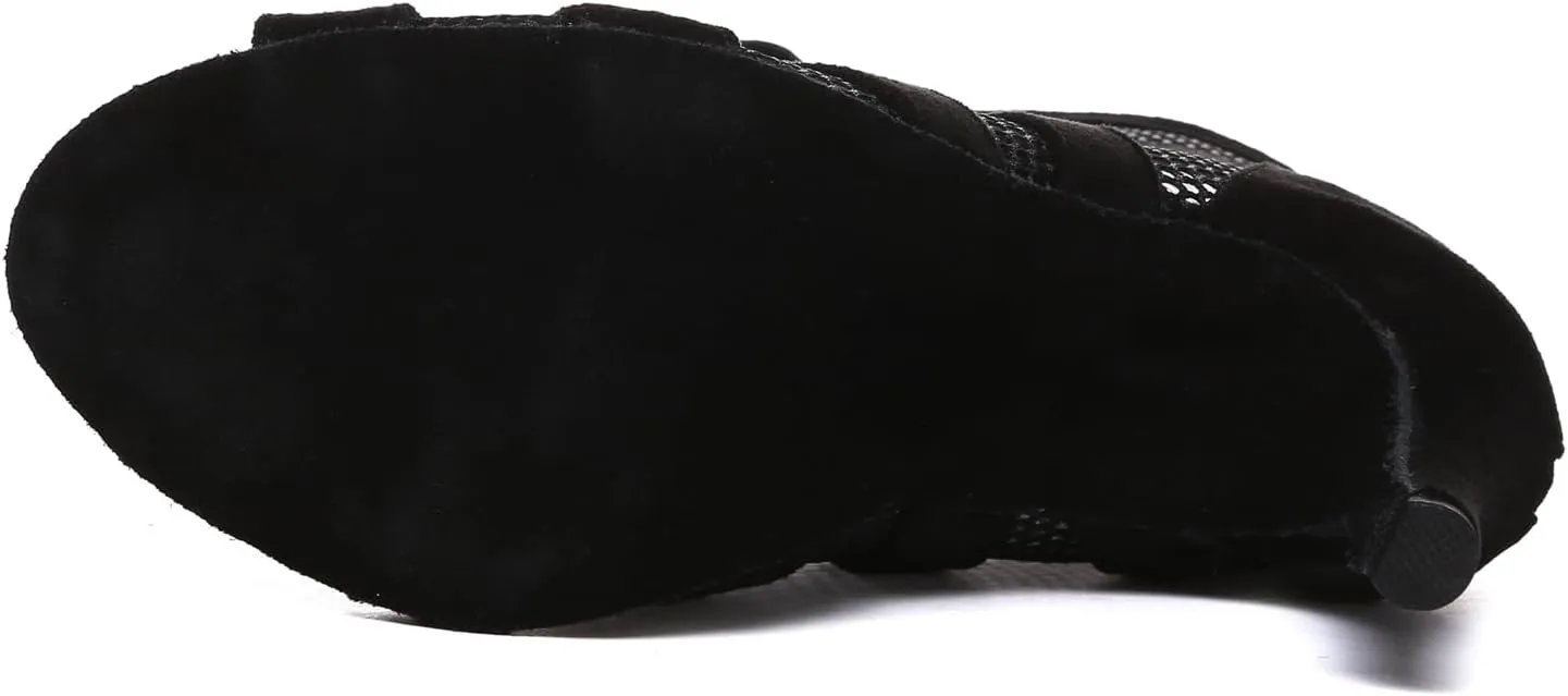 Womens Girls Sexy Ballroom Dancing Shoes Open Toe Party Evening Ankel Sandals Booties