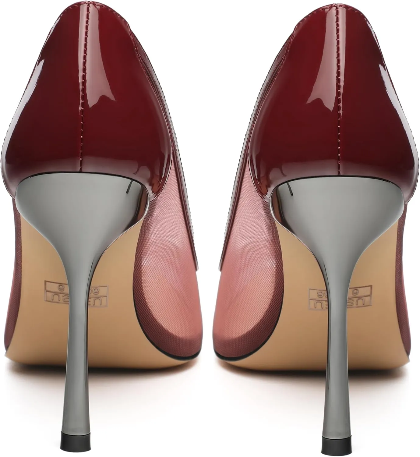 Womens Heeled Pumps, Pointed Stiletto Heels Shoes for Women, Sexy Mesh Upper High Heel Dressy Shoes 3.5"