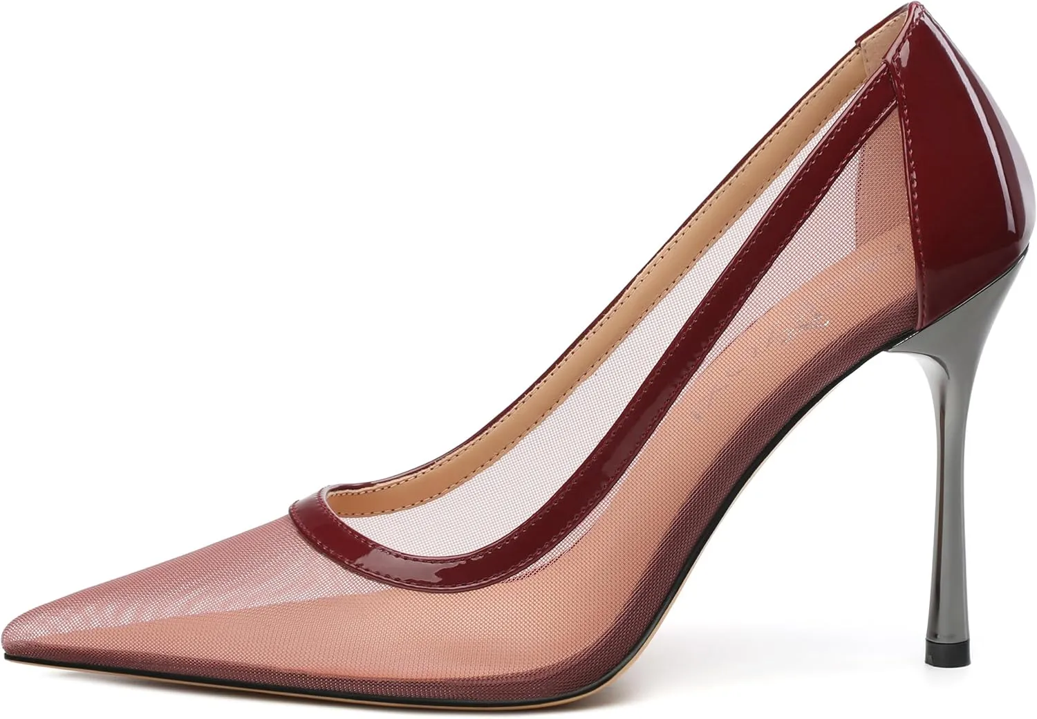 Womens Heeled Pumps, Pointed Stiletto Heels Shoes for Women, Sexy Mesh Upper High Heel Dressy Shoes 3.5"