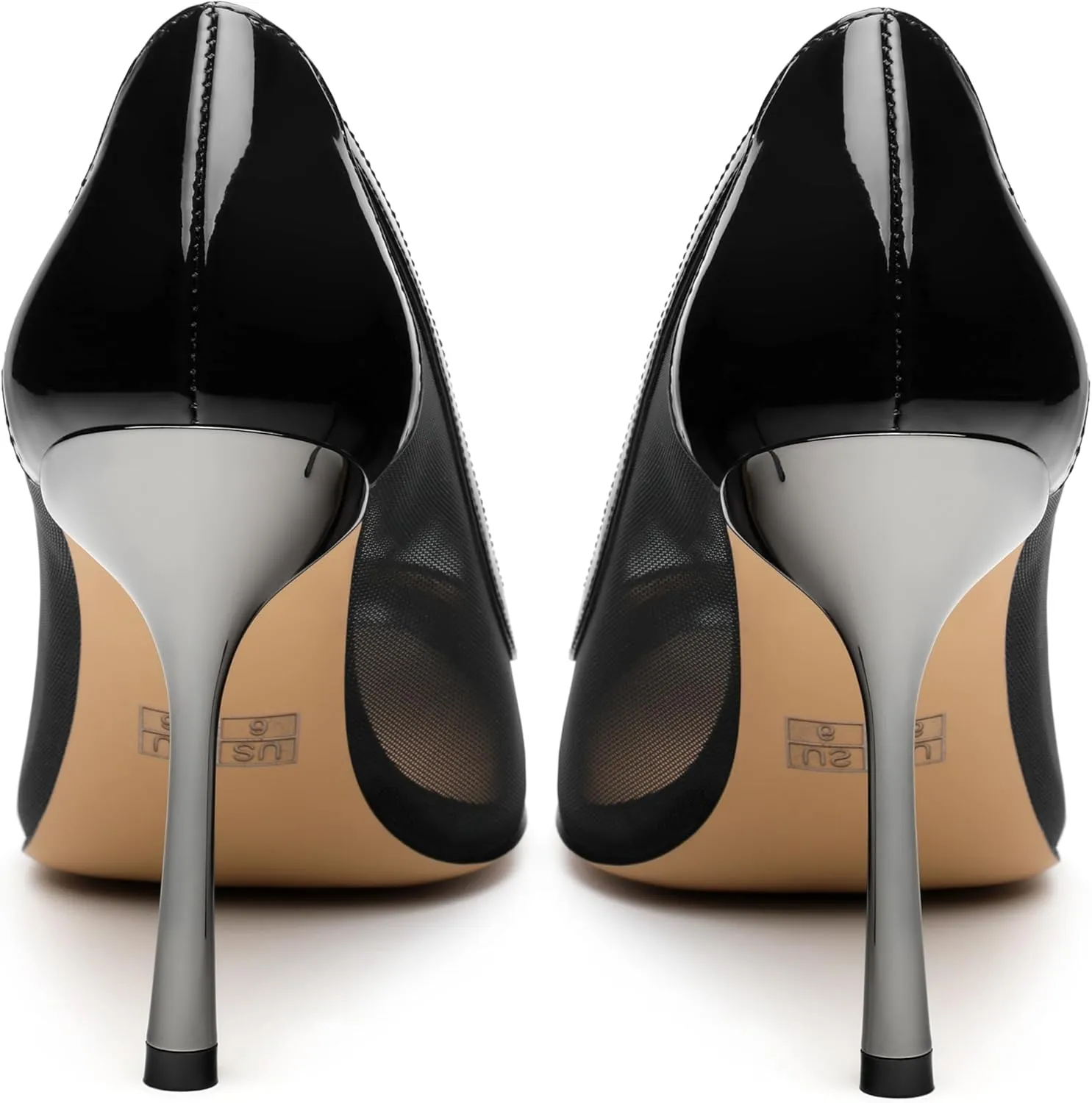Womens Heeled Pumps, Pointed Stiletto Heels Shoes for Women, Sexy Mesh Upper High Heel Dressy Shoes 3.5"