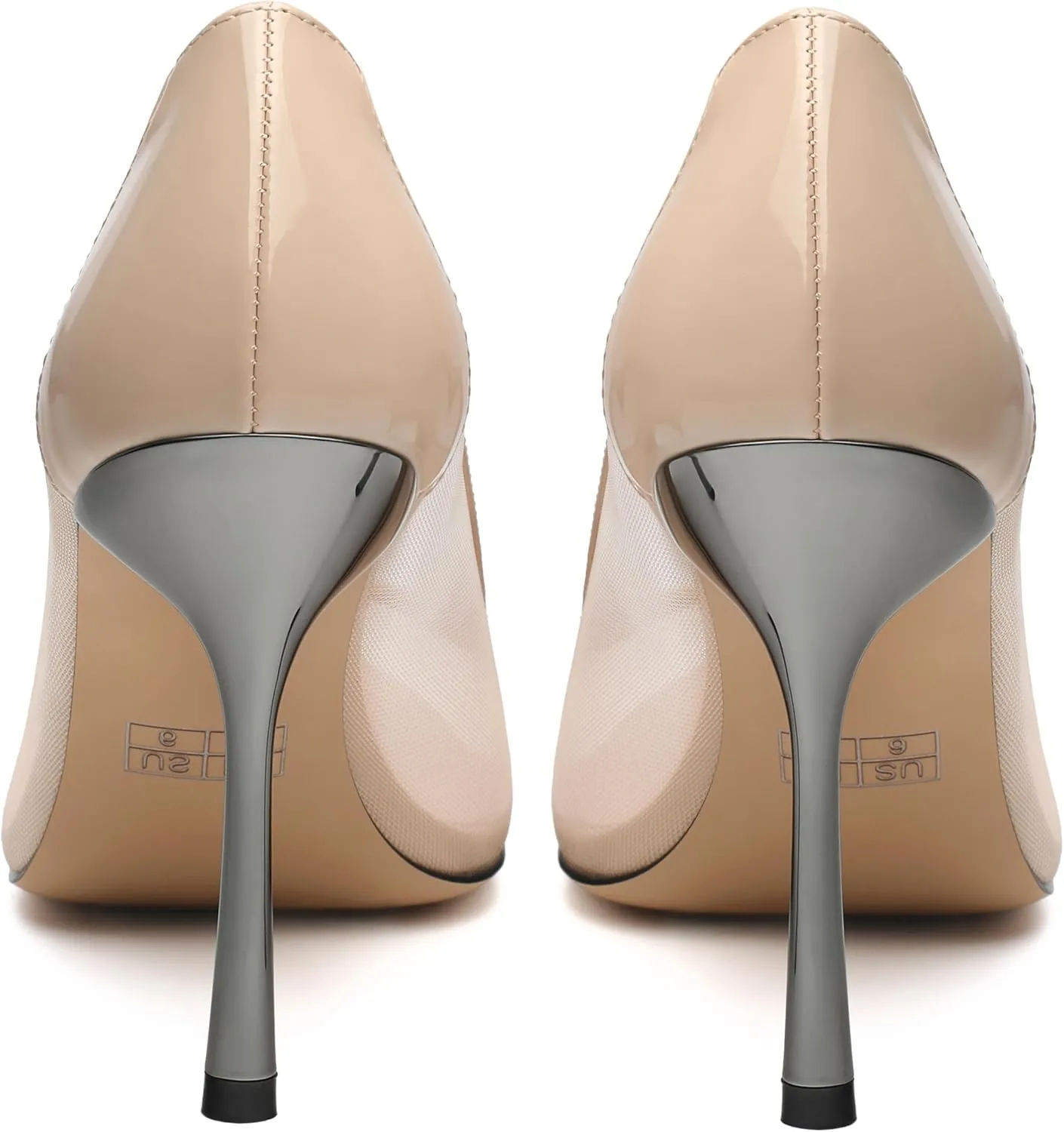 Womens Heeled Pumps, Pointed Stiletto Heels Shoes for Women, Sexy Mesh Upper High Heel Dressy Shoes 3.5"