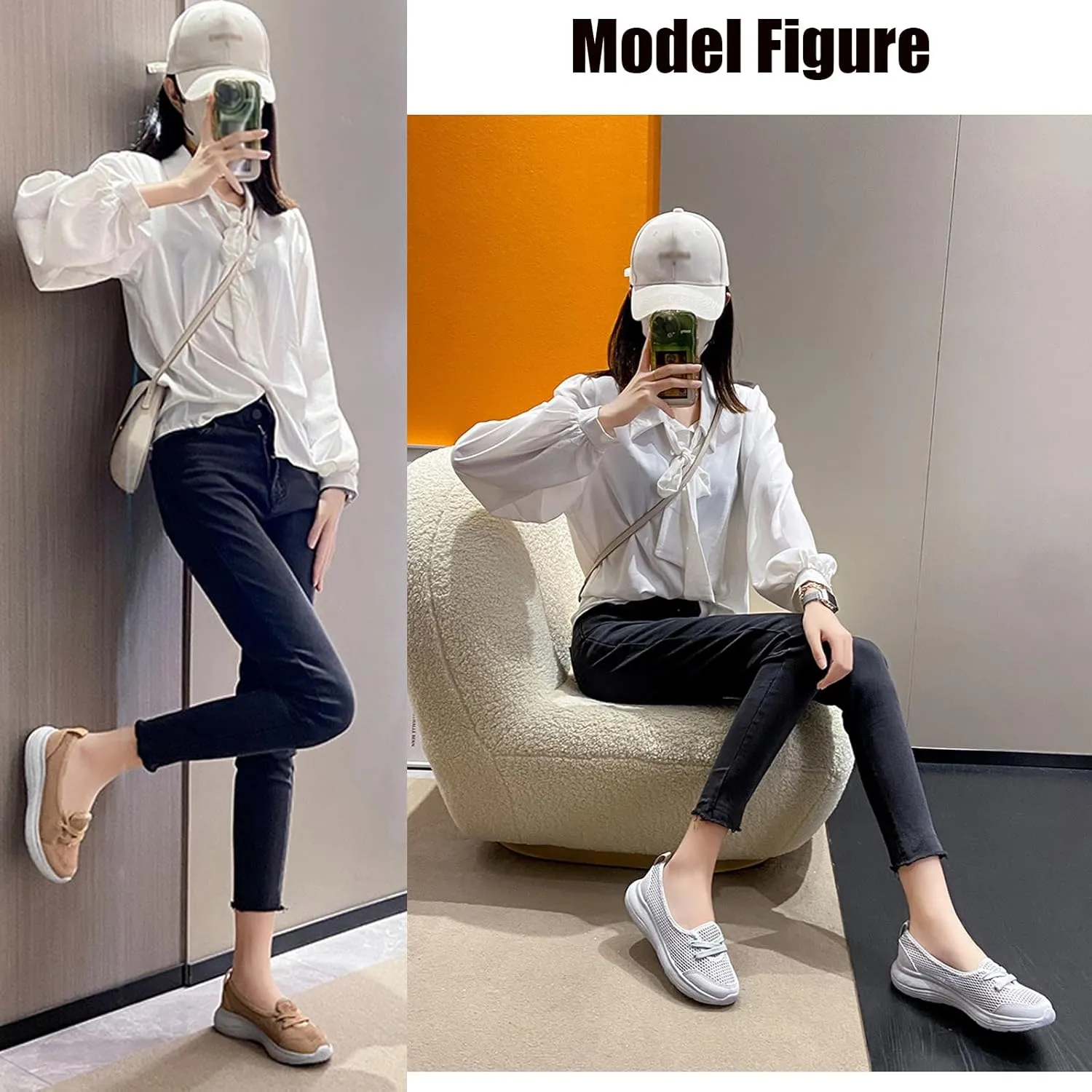 Women's Hollow Mesh Lace Up Flats Sneakers,Summer Fashion Breathable Low Top Backless Round Toe Comfortable Slip-on Soft Sole Casual Walking Shoe Loafer