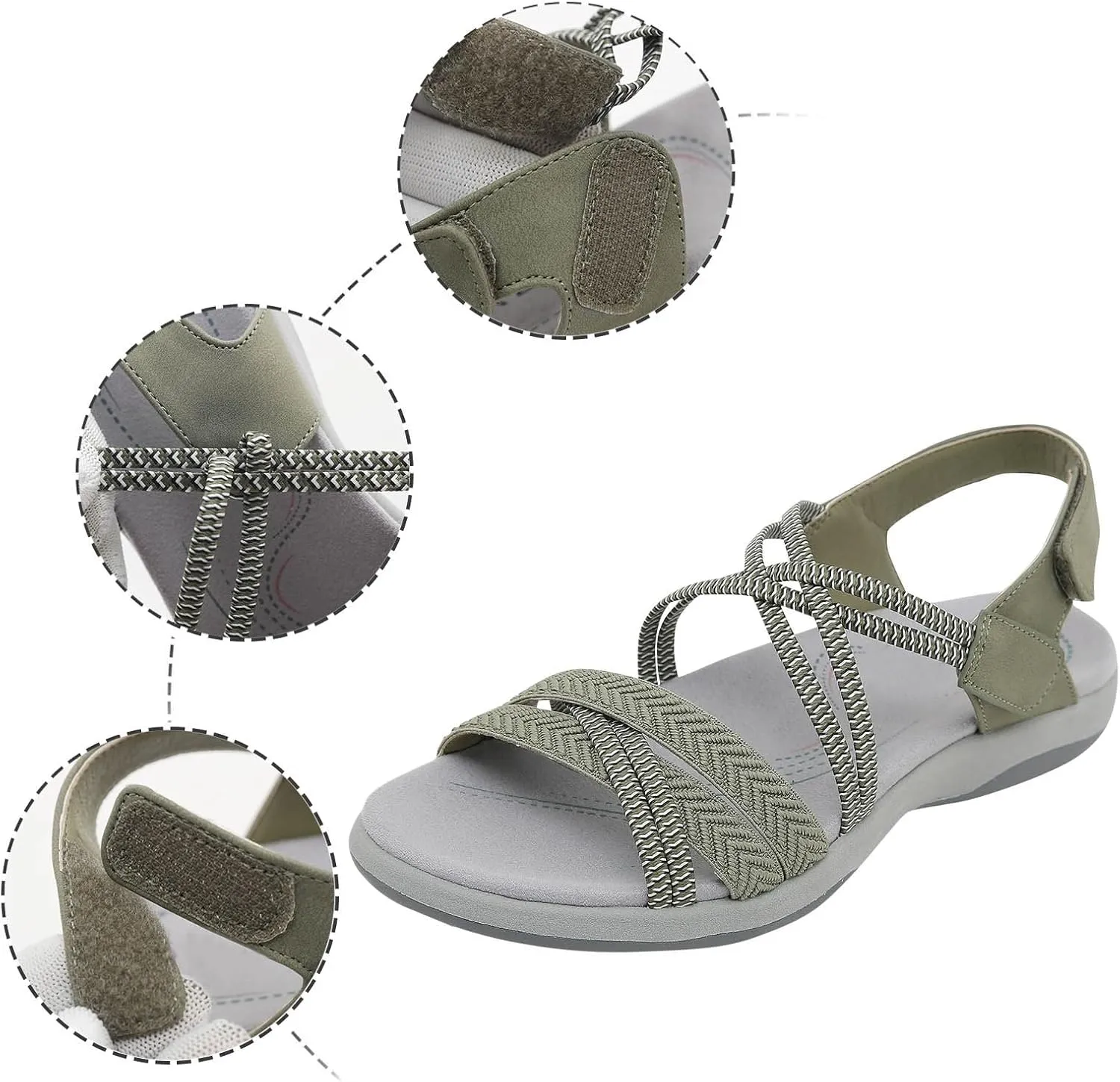 Women's Outdoor Sandals, Orthopaedic Shoes, Open Toe Flip Flops, Comfortable Leisure Mules, Trendy Summer Beach Slippers
