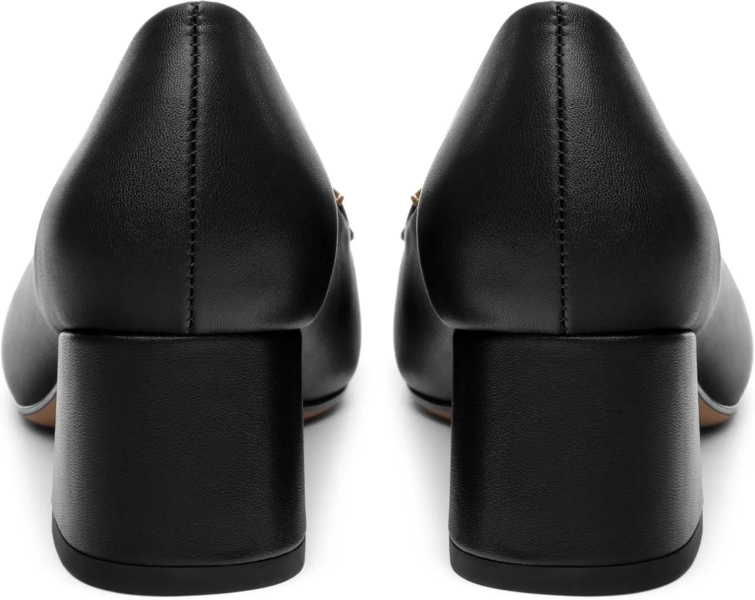 Women's Pumps Low Chunky Block Heel Square Toe Slip On Comfortable Dress Shoes for Work Office Casual