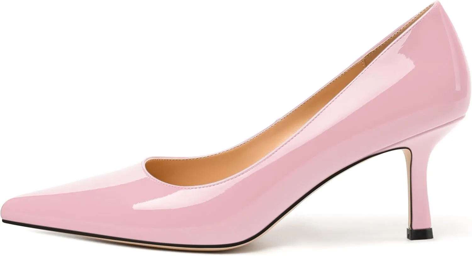 Women's Pumps, Pointed Closed Toe High Heels, Fashion Mid Heel Slip on Shoes for Women
