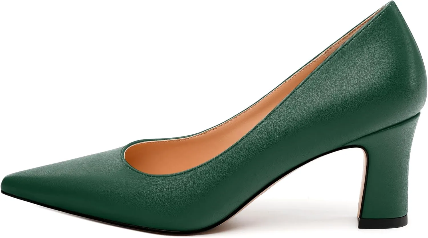 Women's Pumps, Pointed Closed Toe Mid Heel, Fashion Solid Matte Daily Working Party Shoes for Women 2.5Inch