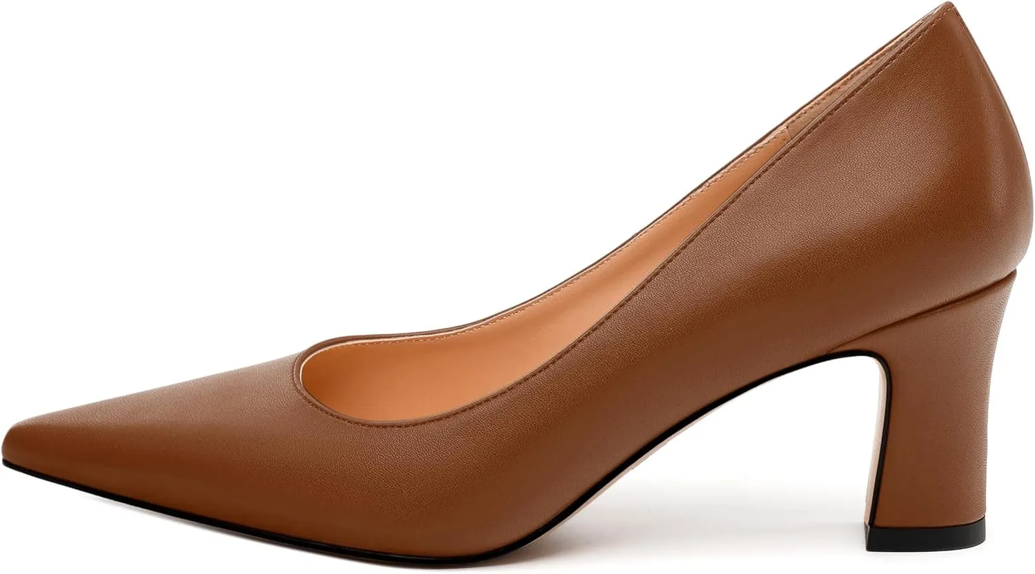 Women's Pumps, Pointed Closed Toe Mid Heel, Fashion Solid Matte Daily Working Party Shoes for Women 2.5Inch
