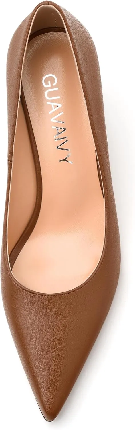 Women's Pumps, Pointed Closed Toe Mid Heel, Fashion Solid Matte Daily Working Party Shoes for Women 2.5Inch