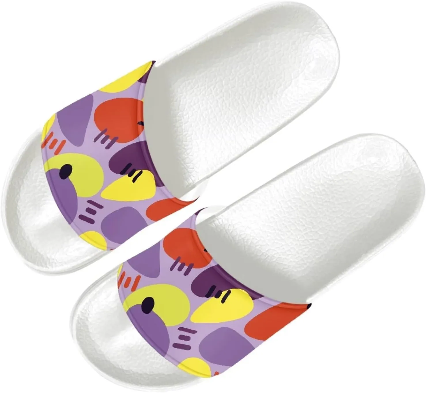 Women's Sandals Slides Soft Slippers Non-Slip Casual White Sole Bathroom Shoes Beach Sandals