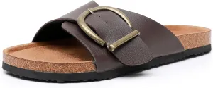 Women's Sandals with Comfort Cork Footbed Summer Outdoor Slide Sandals