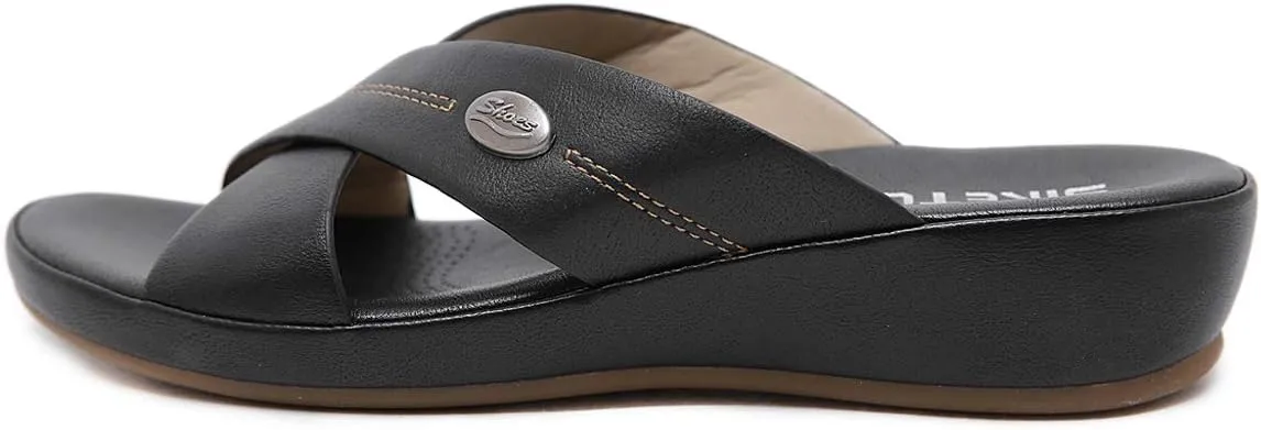 Womens Summer Slip-on Sandals, Comfy Criss-Crossed Straps Slippers for Women