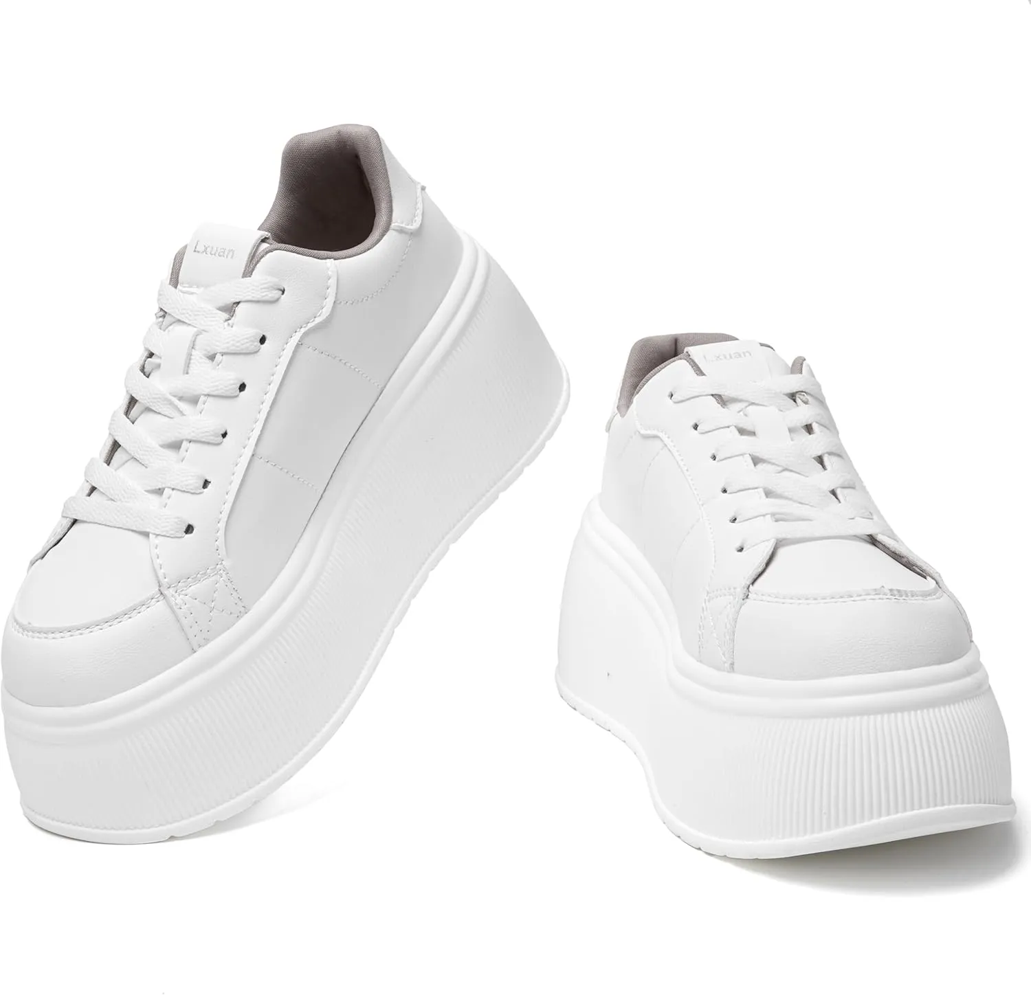 Women's Thick-Soled Fashion Sports Shoes Classic Wedge Casual Lightweight Low-top Walking Shoes