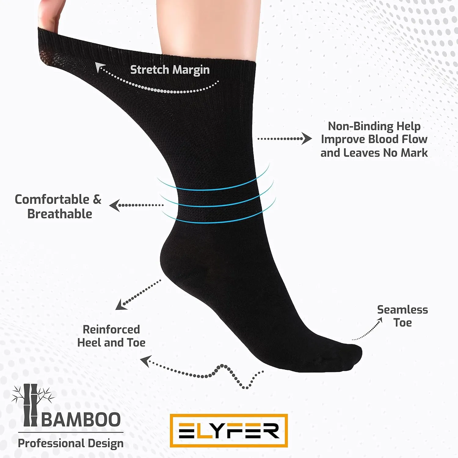 Women's Thin Rayon Dress Socks - Casual Color Crew Socks, Comfort Seam