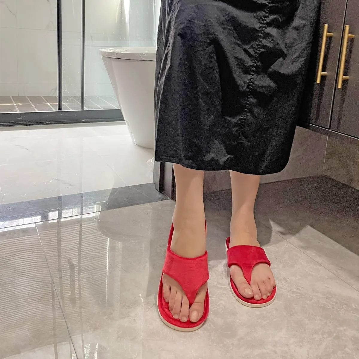 Women’s Thong Slippers with Memory Foam for Women Open Toe Slip on