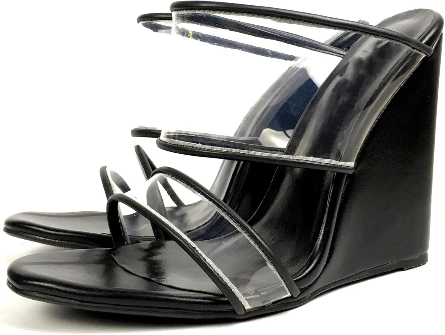 Women's Wedge Flip Flop Sandals, Open Toe PVC Summer Casual