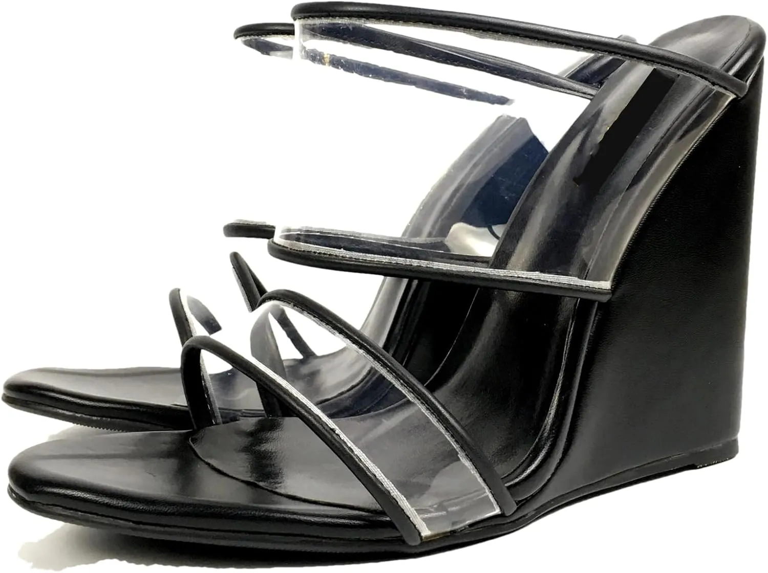 Women's Wedge Flip Flop Sandals, Open Toe PVC Summer Casual