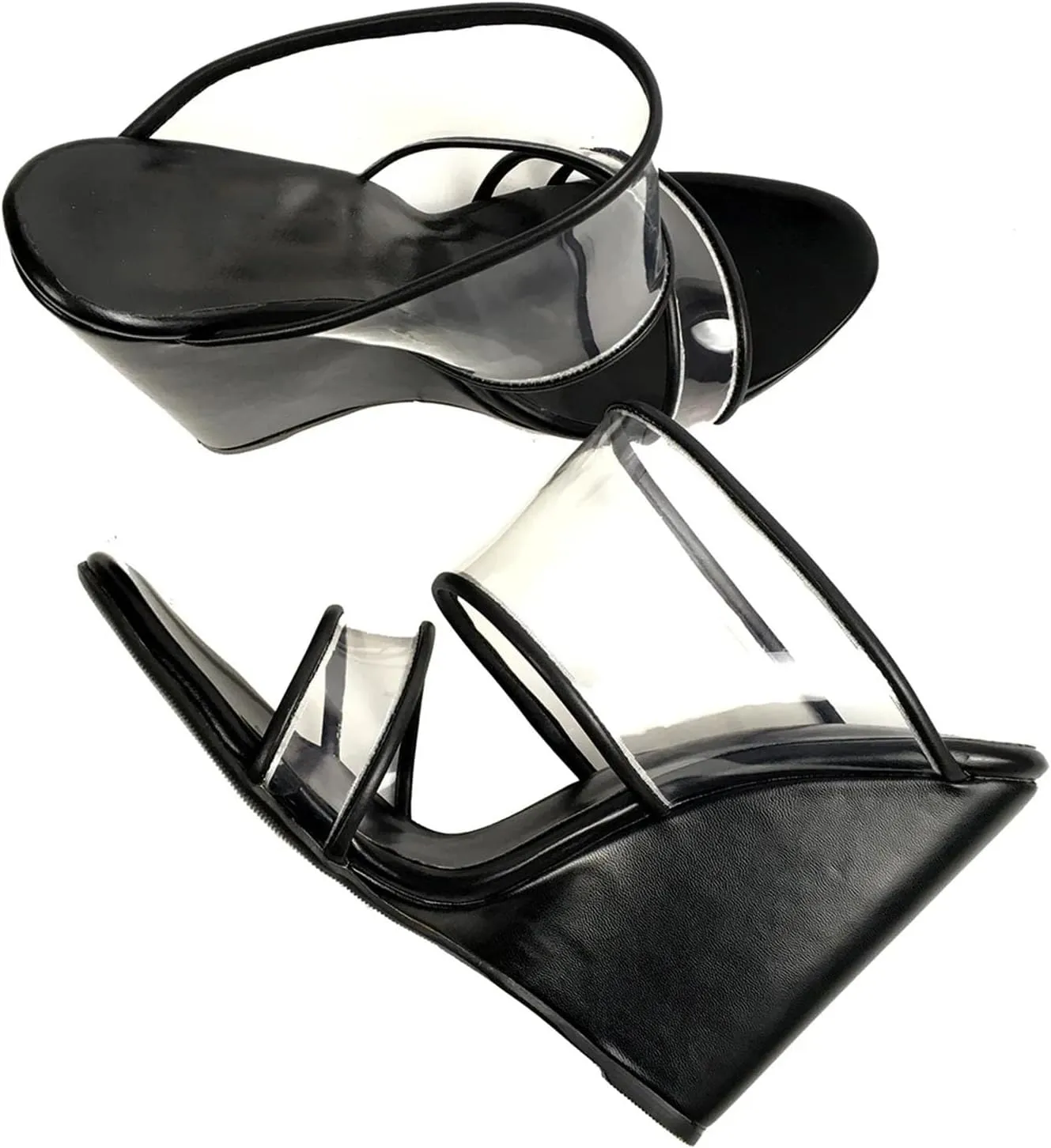 Women's Wedge Flip Flop Sandals, Open Toe PVC Summer Casual