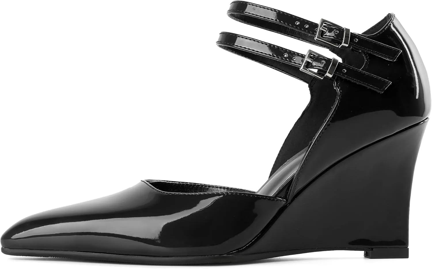 Women's Wedge Heel Pumps High Heel Pumps Stylish Pointed Toe Heels for Women Comfortable Wedge Heels Office Dressy 3.4 Inch Mary Jane Shoes