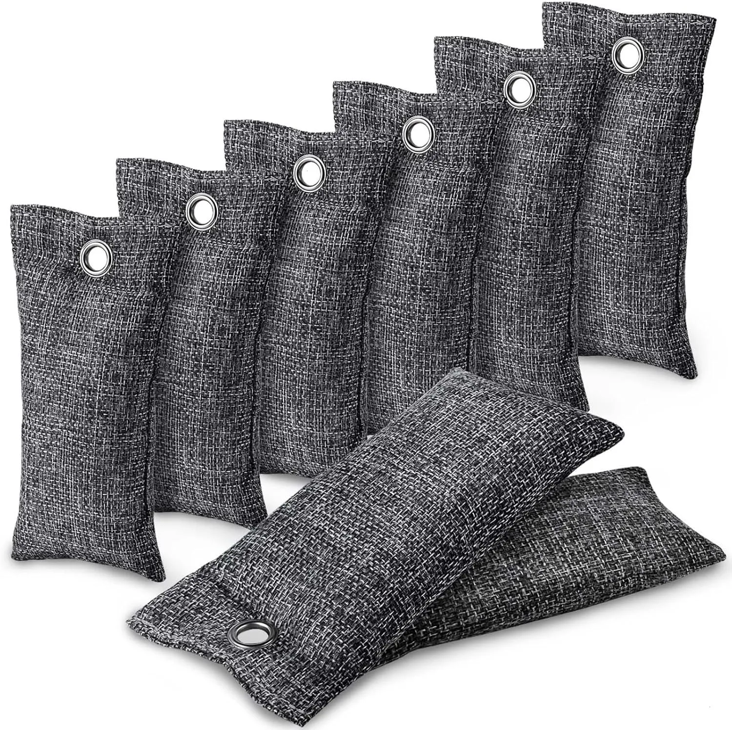 WSSROGY 8 Pack Activated Charcoal Odor Absorber, Bamboo Charcoal Air Purifying Bags Odor Eliminator Air Freshener Deodorizer for Shoe, Closet, Car, Basement